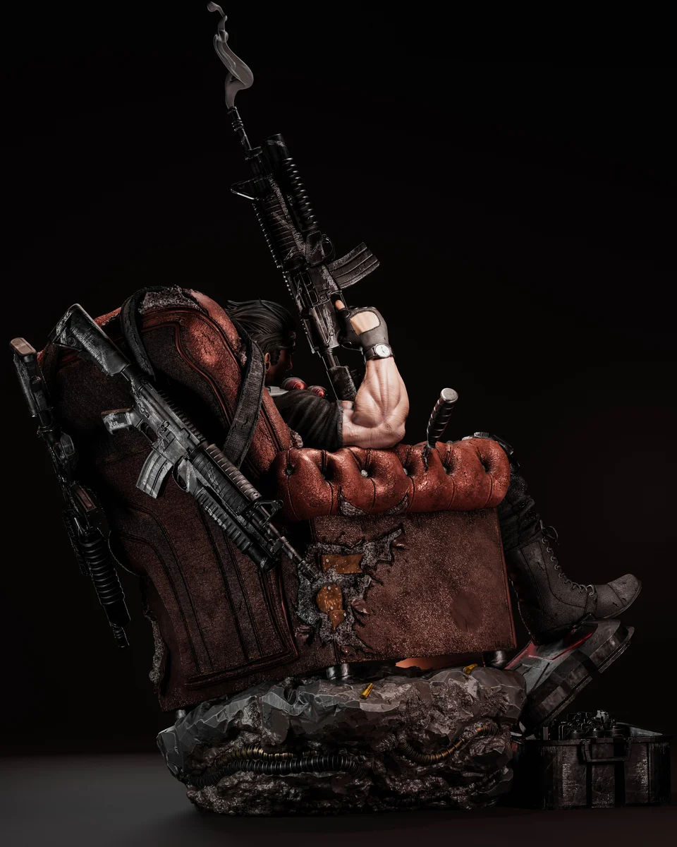 The Punisher | Fan Art | 3D Printed Resin Model Garage Kit | *Un-Painted* | ZEZ Studio 4