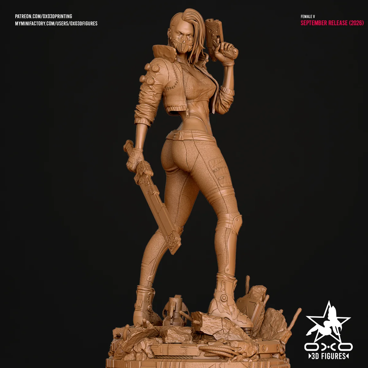 Female V | Fan Art | 3D Printed Resin Model Garage Kit | *Un-Painted* | OXO3D 12