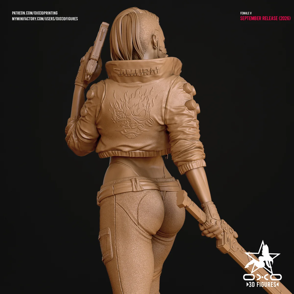 Female V | Fan Art | 3D Printed Resin Model Garage Kit | *Un-Painted* | OXO3D 11