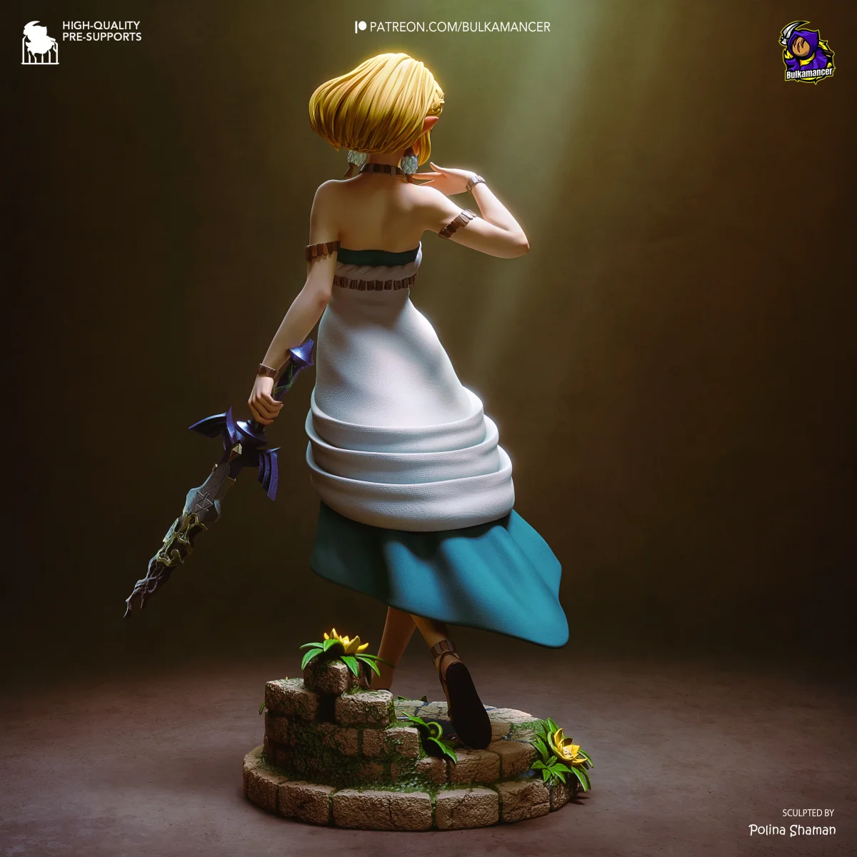 Zelda v2 | Fan Art | 3D Printed Resin Model Garage Kit | *Un-Painted* | Bulkamancer 4