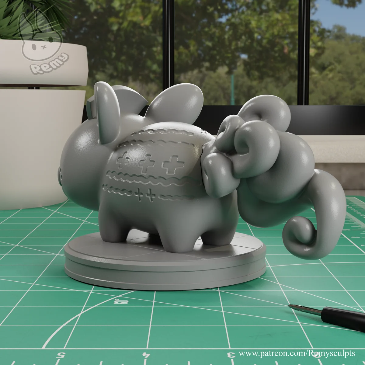 Chibi Tapir | Fan Art | 3D Printed Resin Model Garage Kit | *Un-Painted* | Remy Sculpts 6