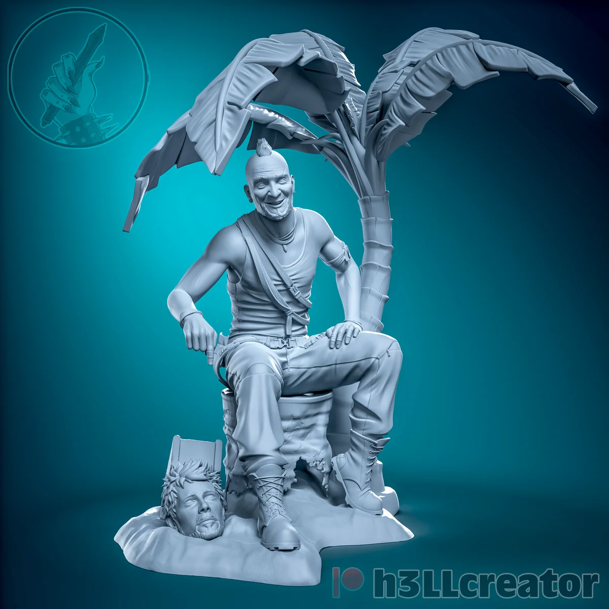 Vaas | Fan Art | 3D Printed Resin Model Garage Kit | *Un-Painted* | H3LL Creator 4