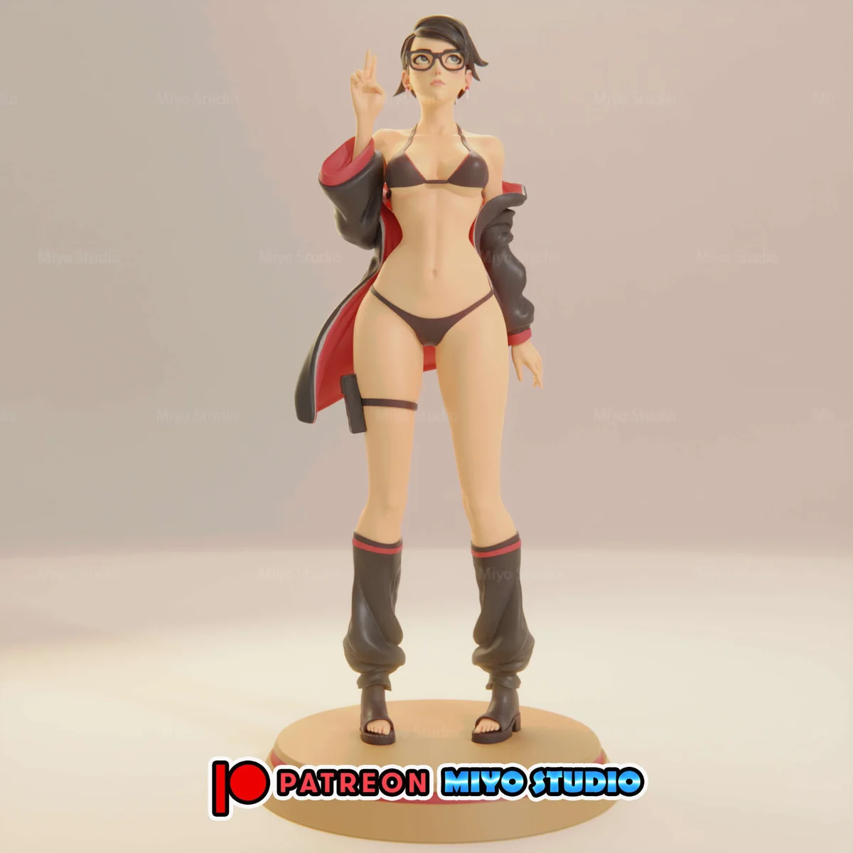 Sarada Uchiha | Fan Art | 3D Printed Resin Model Garage Kit | *Un-Painted* | MiyoStudio 4