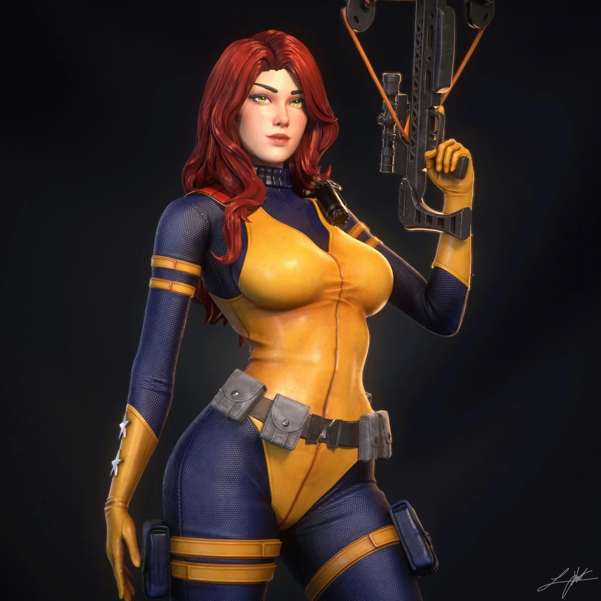 Scarlett | Fan Art | 3D Printed Resin Model Garage Kit | *Un-Painted* | Abe3D