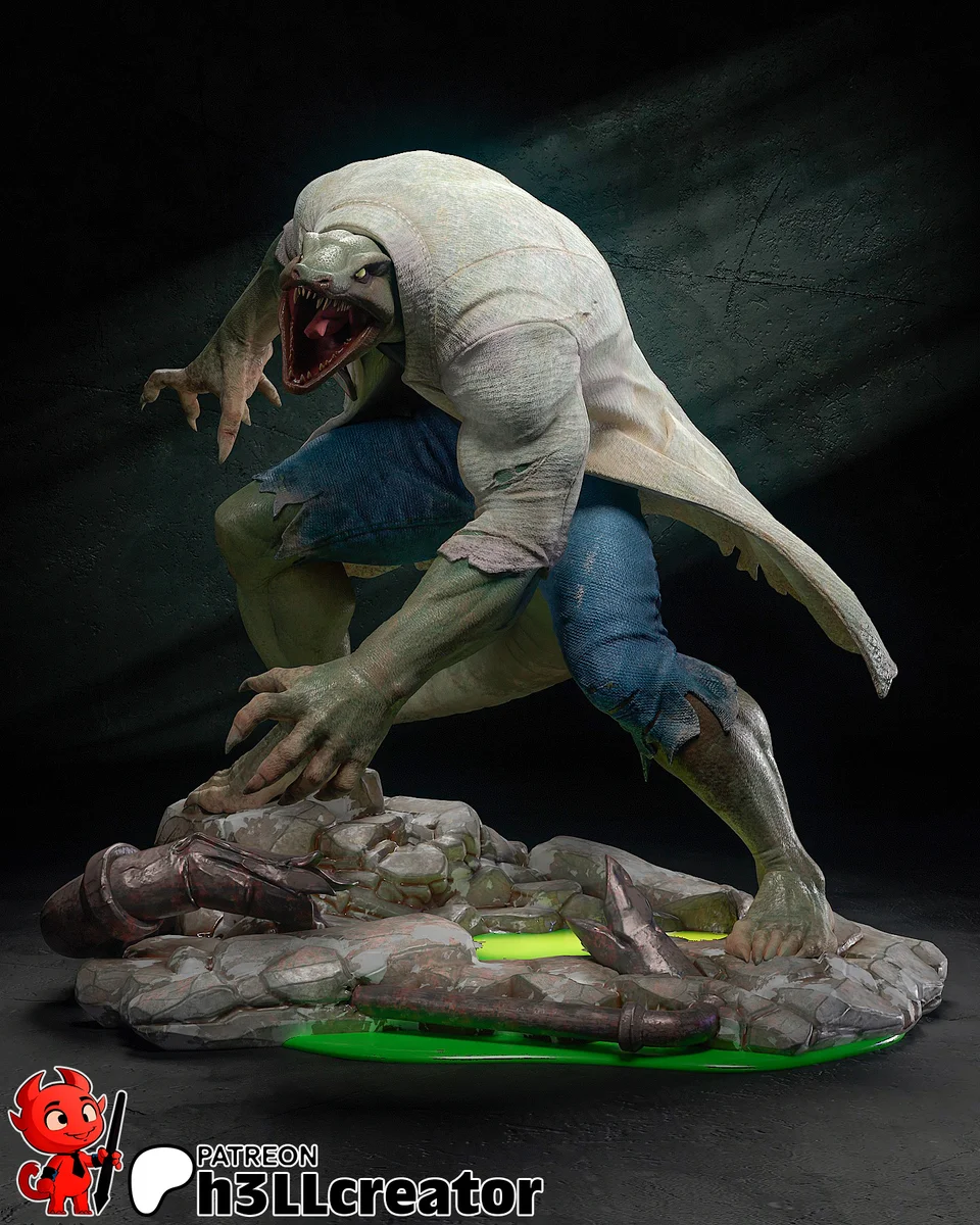 Curt Connors | Fan Art | 3D Printed Resin Model Garage Kit | *Un-Painted* | H3LL Creator 13