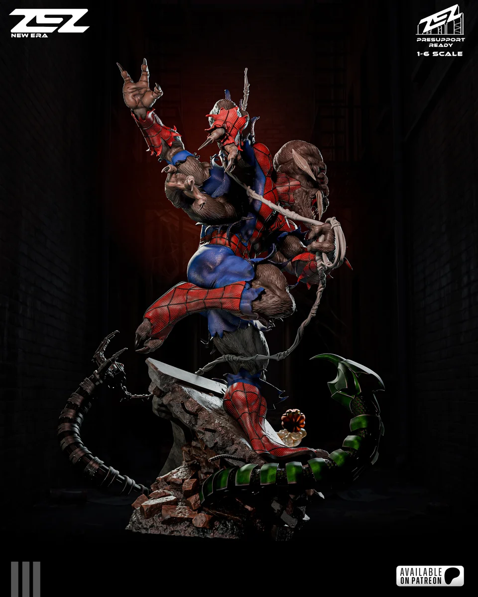 Man-Spider | Fan Art | 3D Printed Resin Model Garage Kit | *Un-Painted* | ZEZ Studio 4