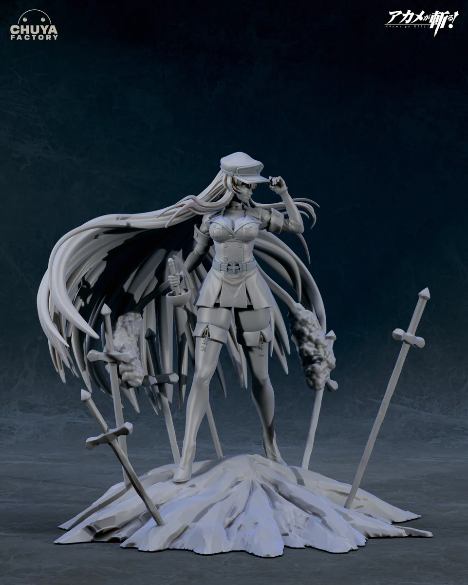 Esdeath | Fan Art | 3D Printed Resin Model Garage Kit | *Un-Painted* | Chuya Factory 9