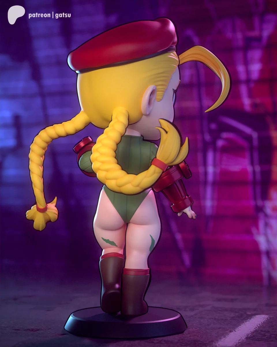 Cammy Chibi | Fan Art | 3D Printed Resin Model Garage Kit | *Un-Painted* | Gatsu Studios 4