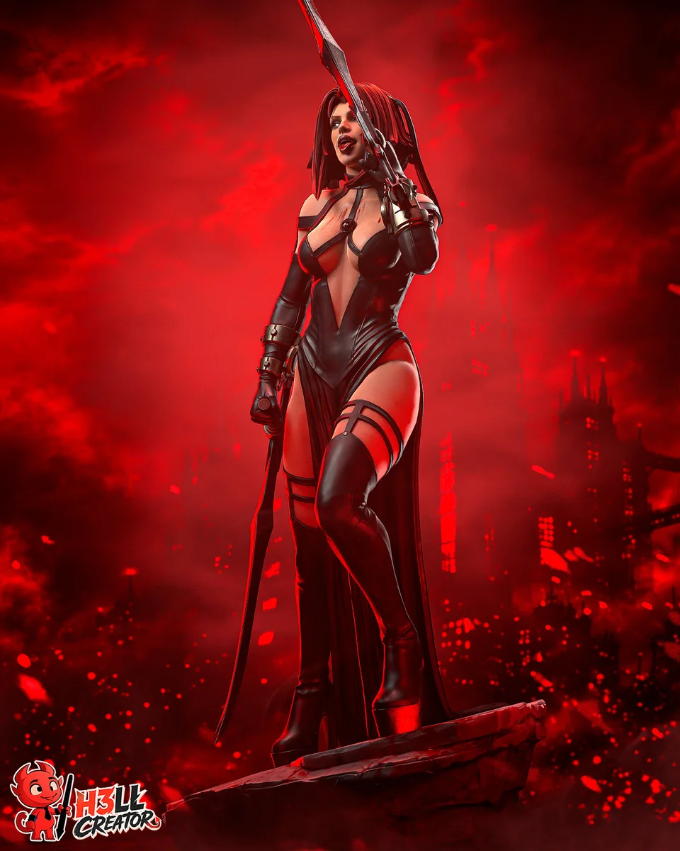 BloodRayne | Fan Art | 3D Printed Resin Model Garage Kit | *Un-Painted* | H3LL Creator 6