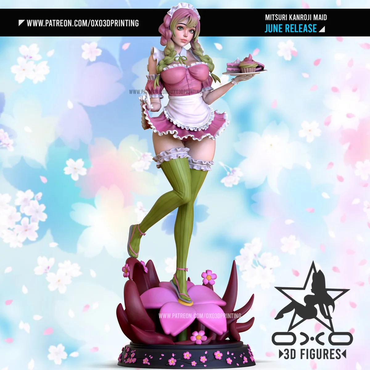 Mitsuri Kanroji | Fan Art | 3D Printed Resin Model Garage Kit | *Un-Painted* | OXO3D 4