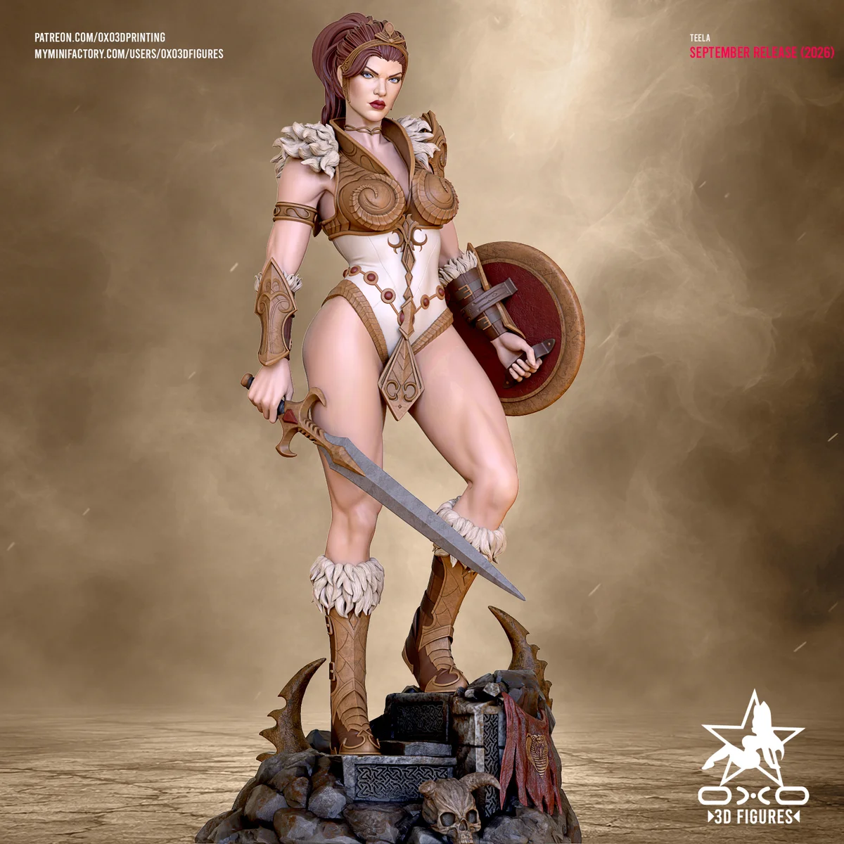 Teela | Fan Art | 3D Printed Resin Model Garage Kit | *Un-Painted* | OXO3D 3