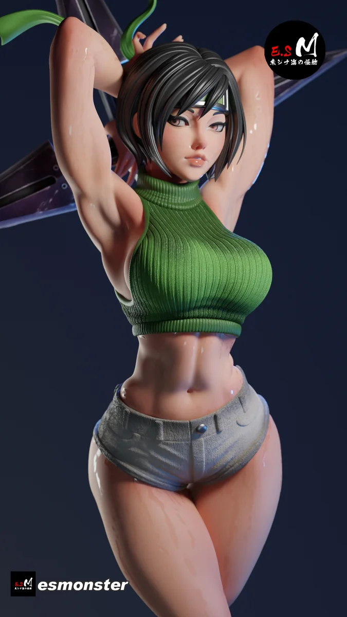 Yuffie | Fan Art | 3D Printed Resin Model Garage Kit | *Un-Painted* | ES Monster 10
