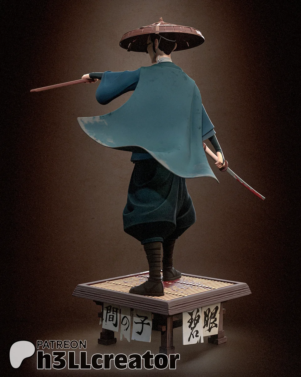 Mizu | Fan Art | 3D Printed Resin Model Garage Kit | *Un-Painted* | H3LL Creator 4