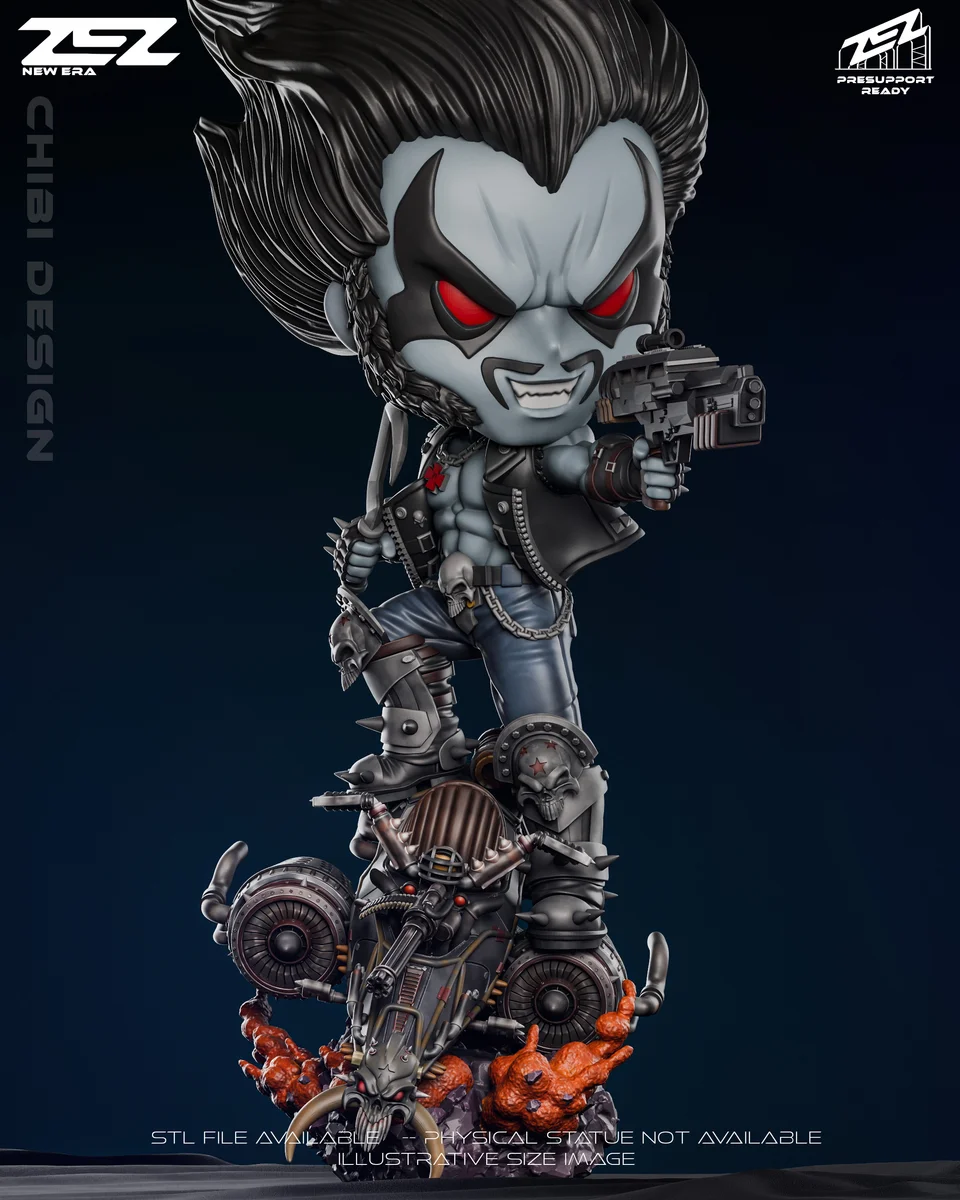 Chibi Lobo | Fan Art | 3D Printed Resin Model Garage Kit | *Un-Painted* | ZEZ Studio