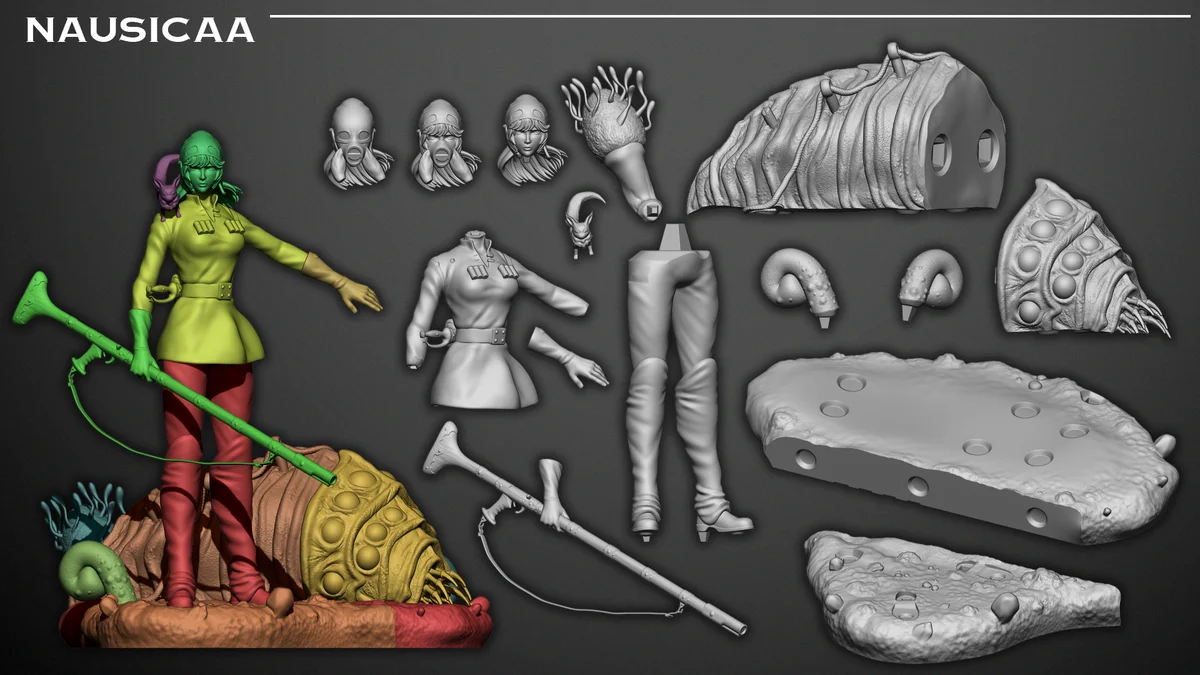 Nausicaä | Fan Art | 3D Printed Resin Model Garage Kit | *Un-Painted* | Inaki Sculpts 5