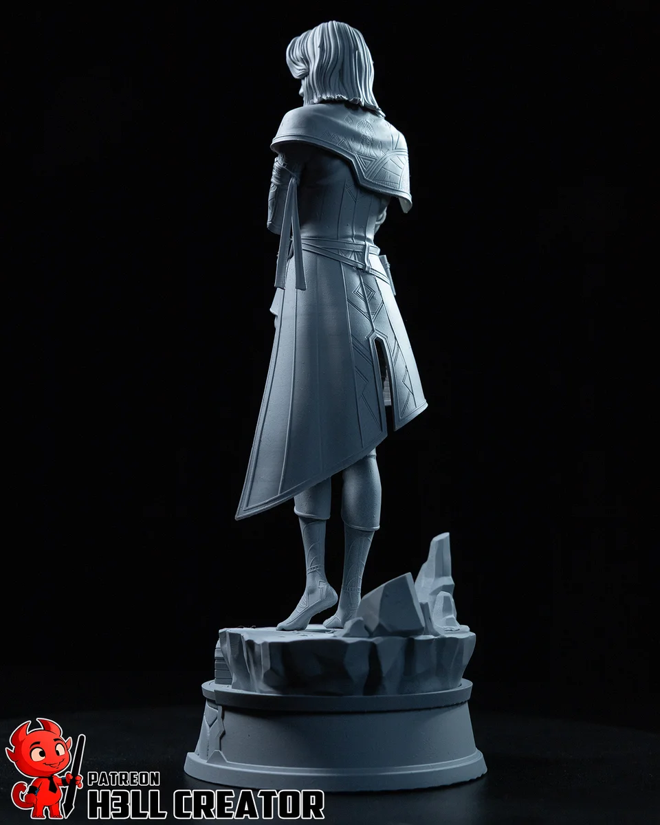 Lune | Fan Art | 3D Printed Resin Model Garage Kit | *Un-Painted* | H3LL Creator 12