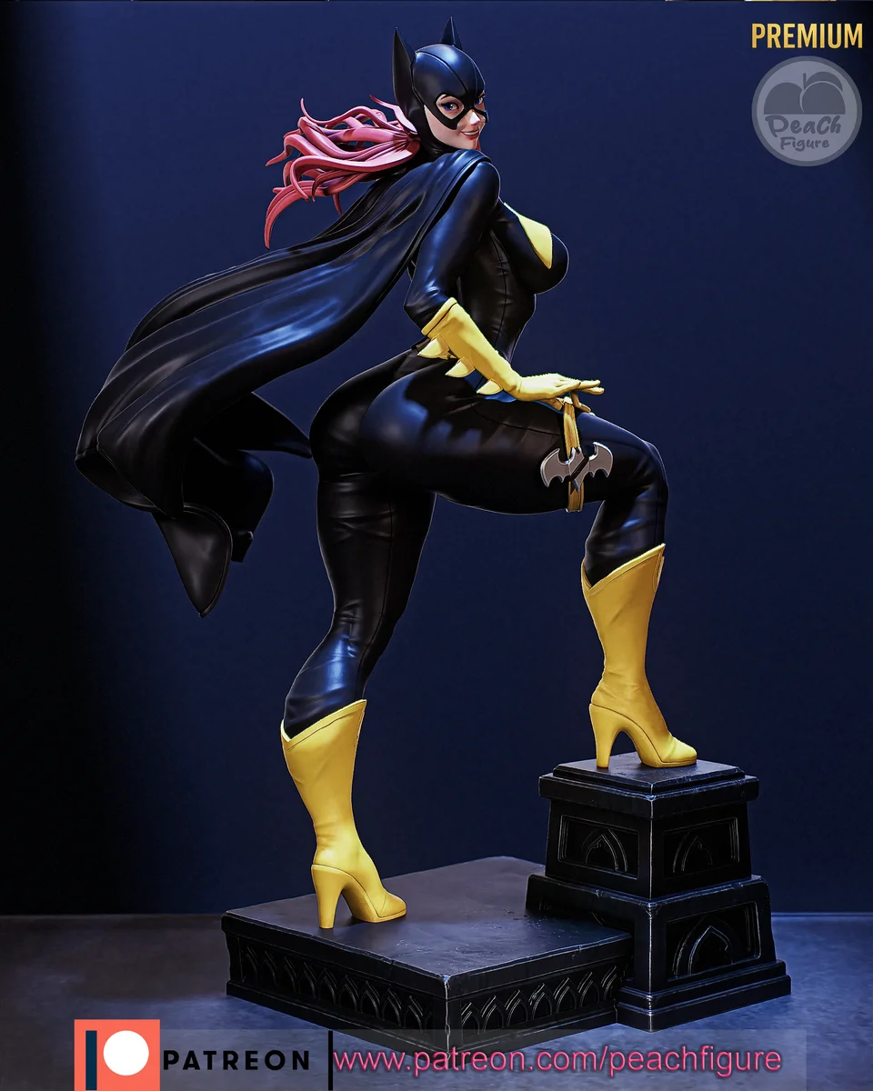 Batgirl | Fan Art | 3D Printed Resin Model Garage Kit | *Un-Painted* | Peach Figure 3