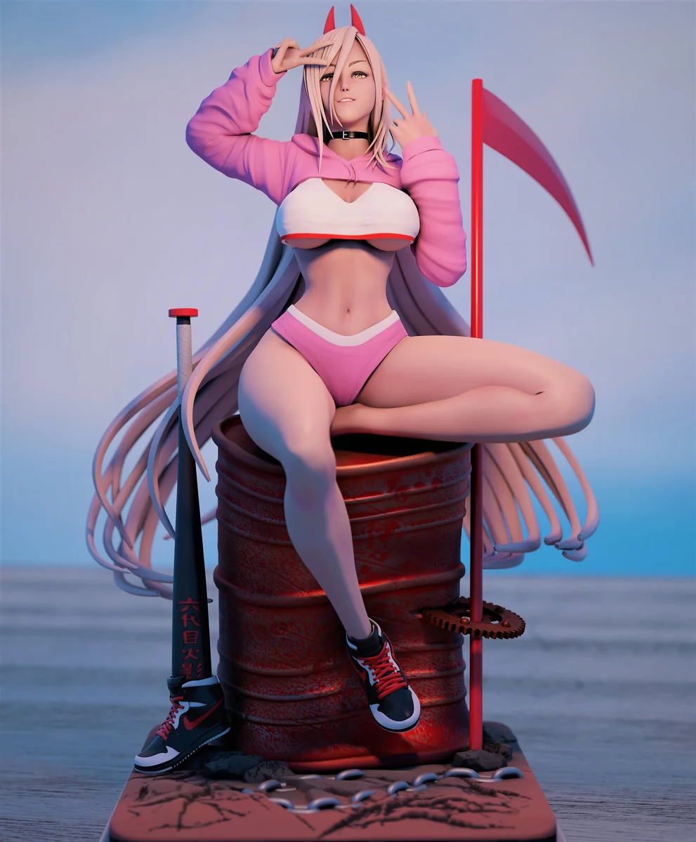 Powerful Lady | Fan Art | 3D Printed Resin Model Garage Kit | *Un-Painted* | Momoji 2