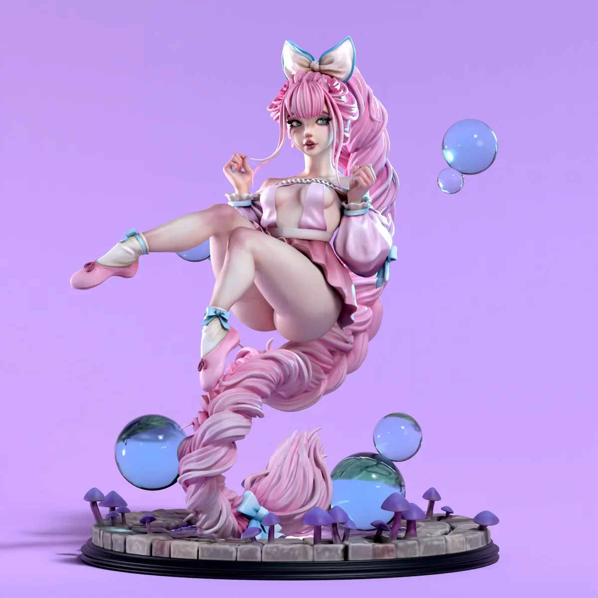 Mewrie - Waifumon | Fan Art | 3D Printed Resin Model Garage Kit | *Un-Painted* | SiryllArt 4
