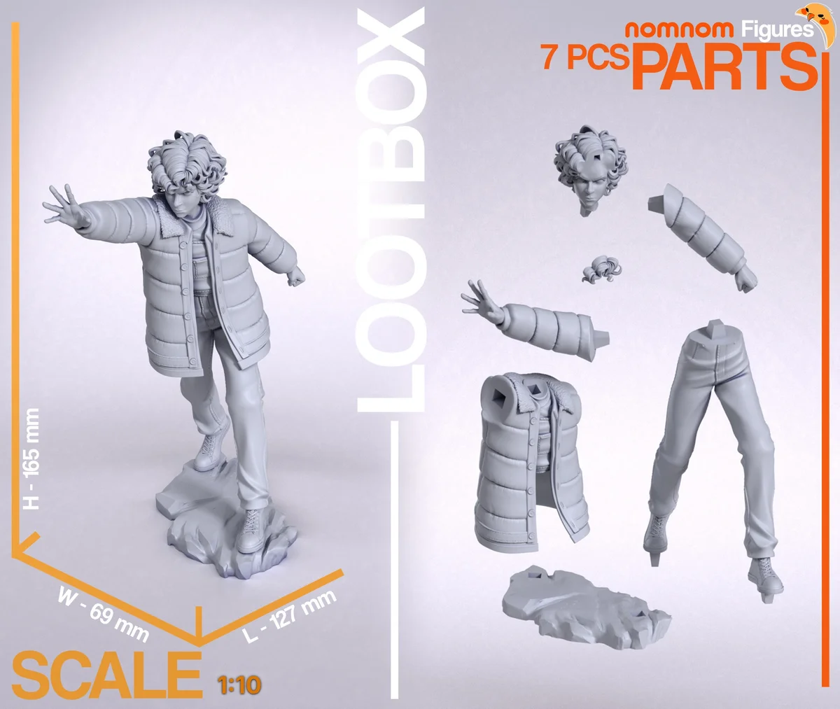Eleven | Fan Art | 3D Printed Resin Model Garage Kit | *Un-Painted* | Nomnom 3