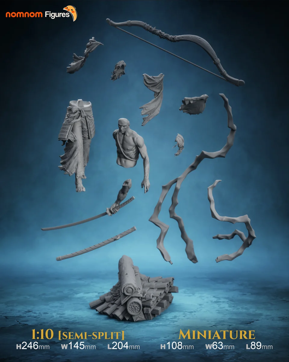 Genichiro Ashina | Fan Art | 3D Printed Resin Model Garage Kit | *Un-Painted* | Nomnom 12