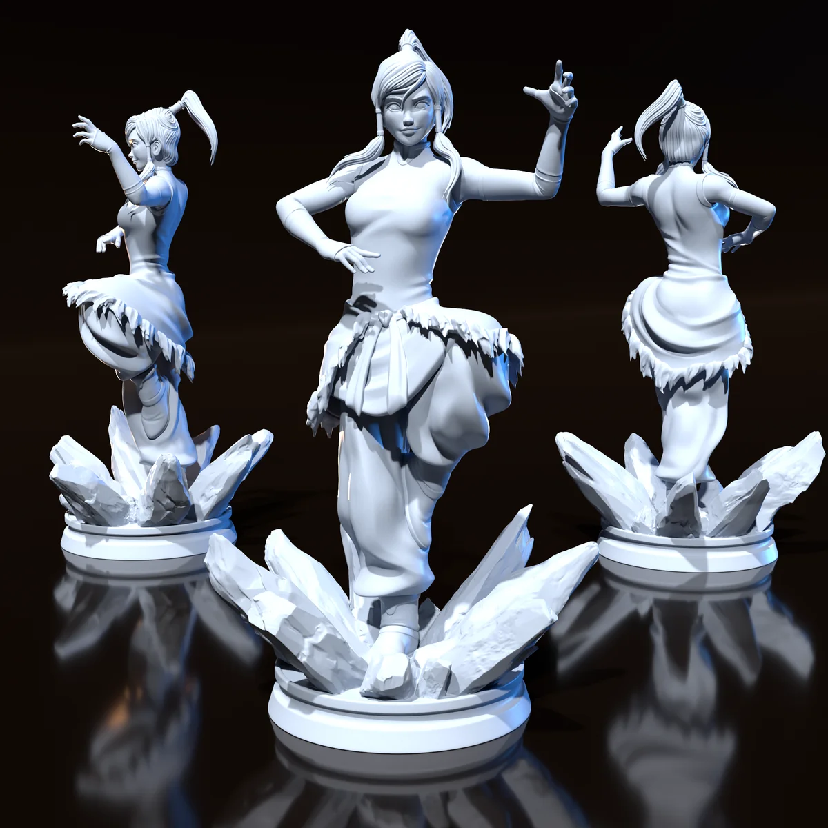 Korra | Fan Art | 3D Printed Resin Model Garage Kit | *Un-Painted* | H3LL Creator 4
