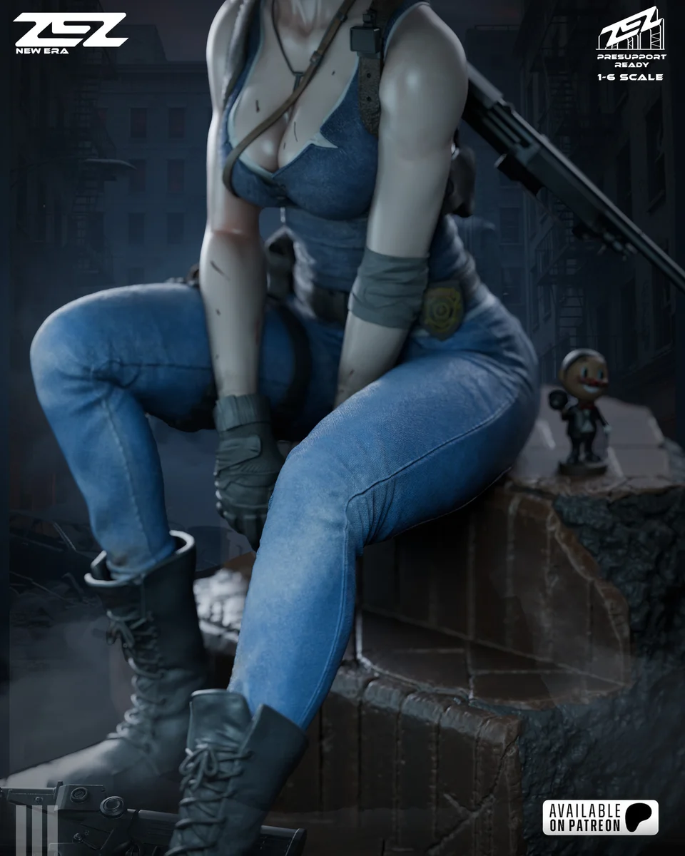 Jill Valentine | Fan Art | 3D Printed Resin Model Garage Kit | *Un-Painted* | ZEZ Studio 8
