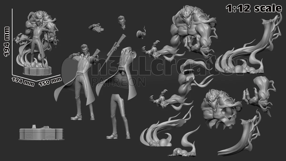 Percival de Rolo | Fan Art | 3D Printed Resin Model Garage Kit | *Un-Painted* | H3LL Creator 10