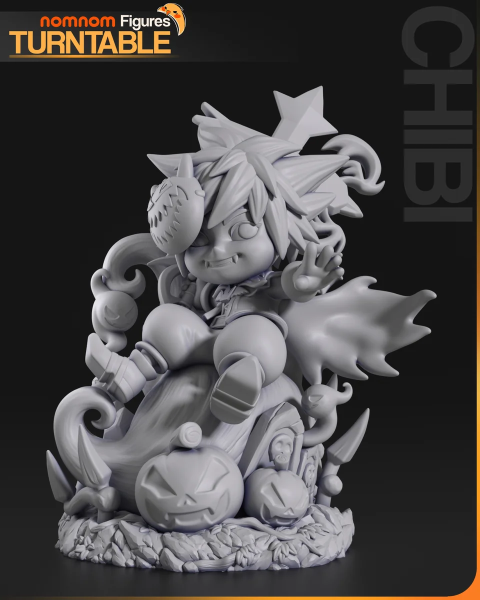 Chibi Sora (Halloween Town ver) | Fan Art | 3D Printed Resin Model Garage Kit | *Un-Painted* | Nomnom 4