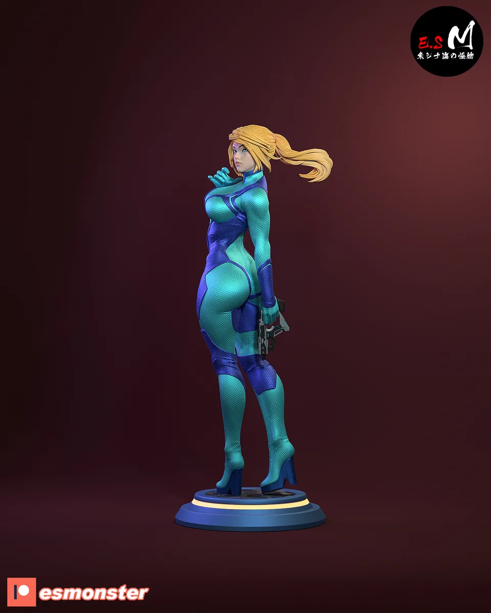 Samus Aran | Fan Art | 3D Printed Resin Model Garage Kit | *Un-Painted* | ES Monster 5