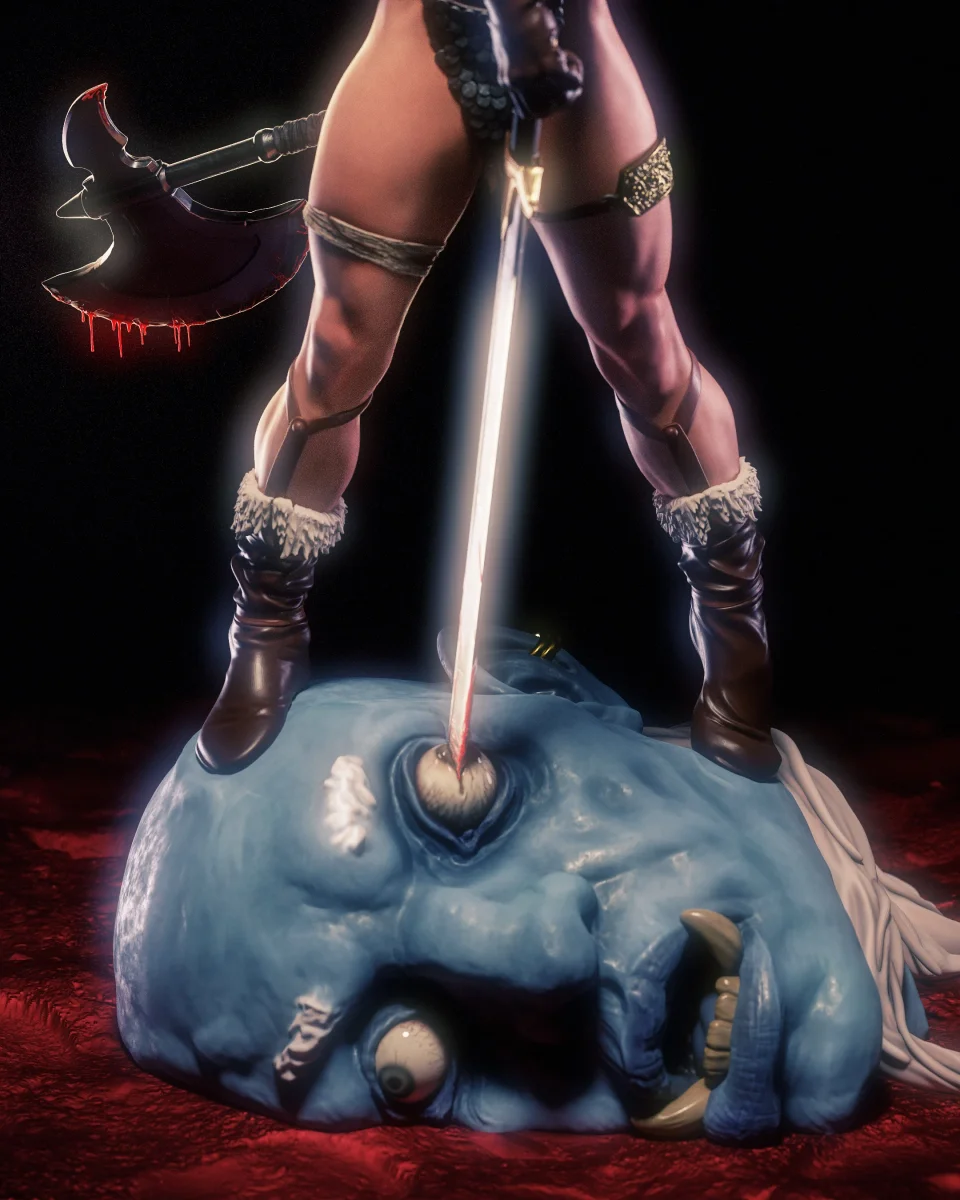 Red Sonja | Fan Art | 3D Printed Resin Model Garage Kit | *Un-Painted* | Nympha3D 6