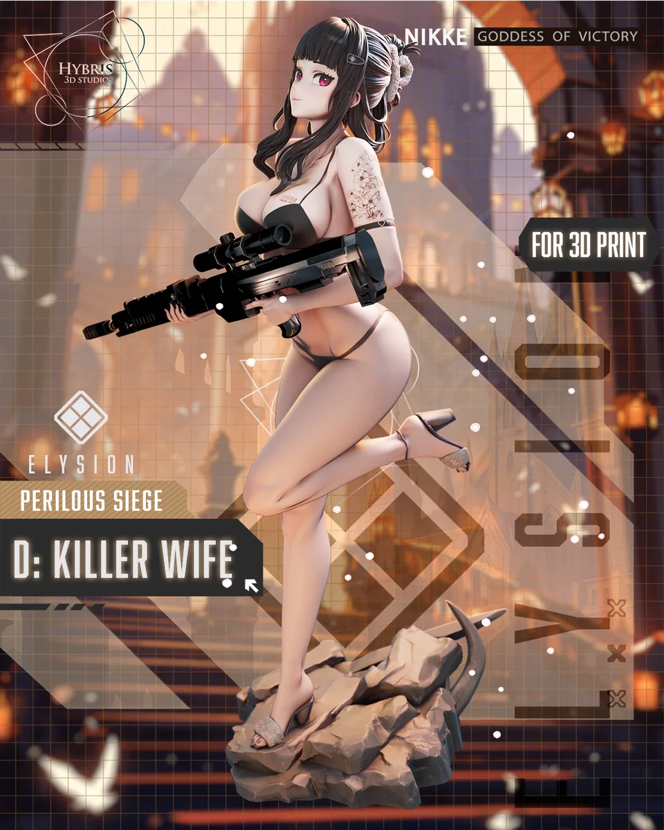 D Killer Wife | Fan Art | 3D Printed Resin Model Garage Kit | *Un-Painted* | Hybris Studios 11
