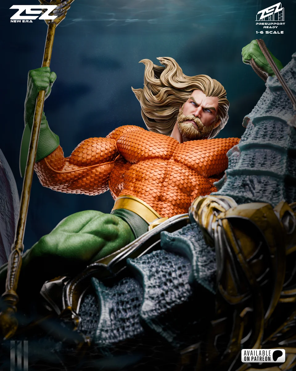 Aquaman | Fan Art | 3D Printed Resin Model Garage Kit | *Un-Painted* | ZEZ Studio 9
