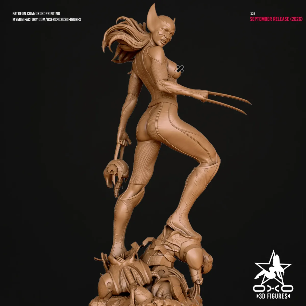 Laura X23 | Fan Art | 3D Printed Resin Model Garage Kit | *Un-Painted* | OXO3D 16