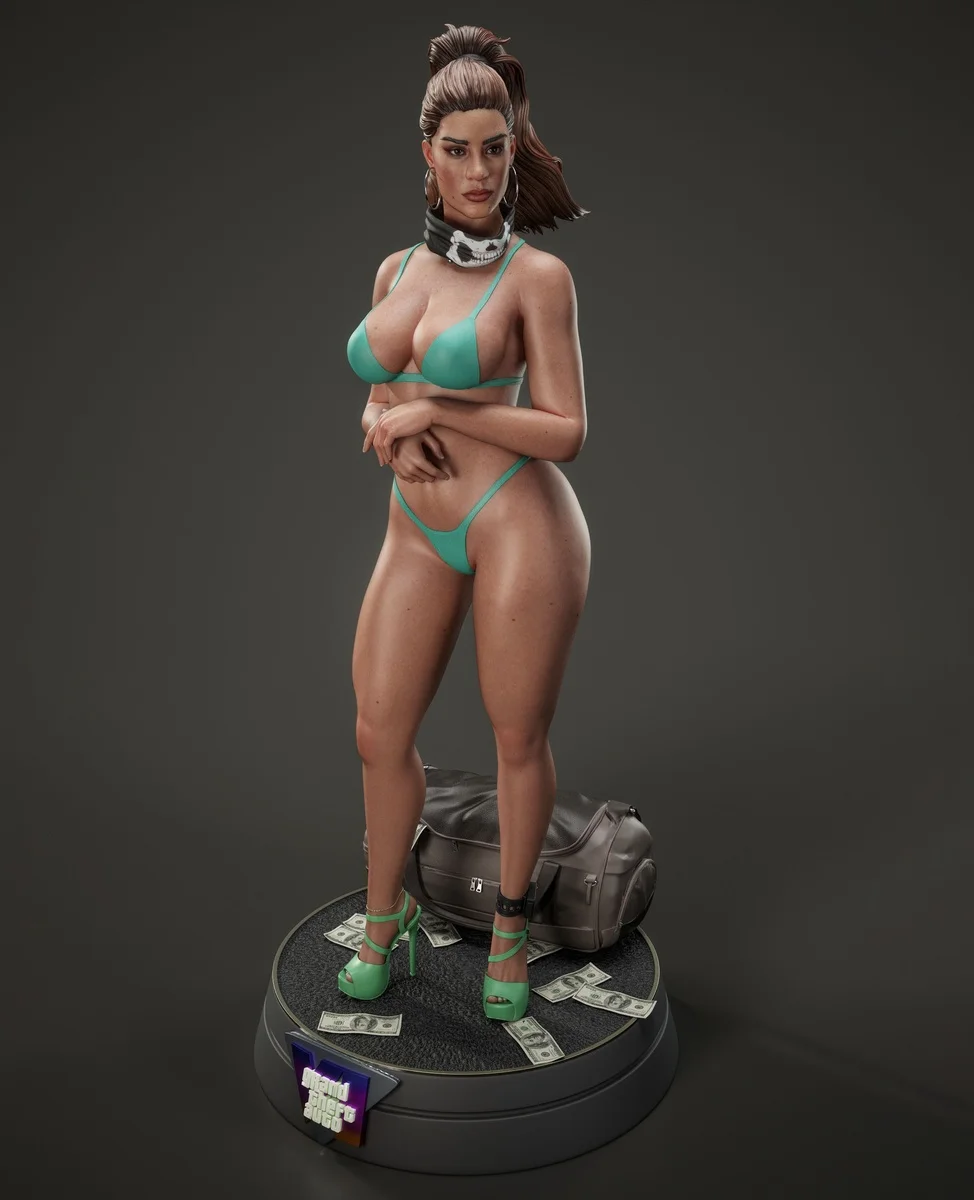 Lucia Caminos | Fan Art | 3D Printed Resin Model Garage Kit | *Un-Painted* | Abe3D 7