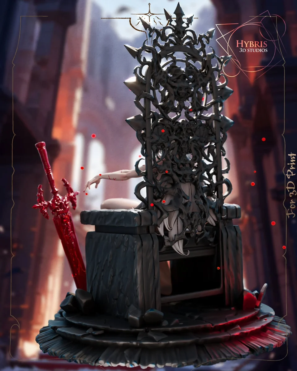 Tearful Queen | Fan Art | 3D Printed Resin Model Garage Kit | *Un-Painted* | Hybris Studios 5