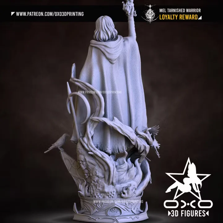 Mel Tarnished Warrior | Fan Art | 3D Printed Resin Model Garage Kit | *Un-Painted* | OXO3D 6