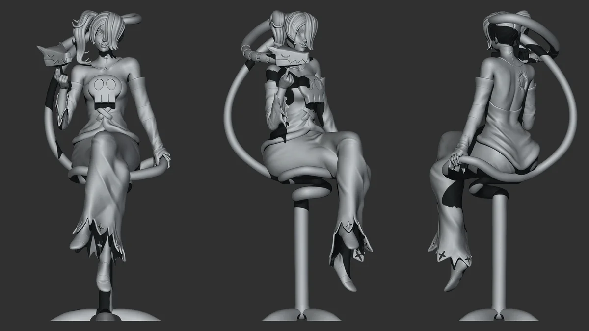 Squigly | Fan Art | 3D Printed Resin Model Garage Kit | *Un-Painted* | Inaki Sculpts 5