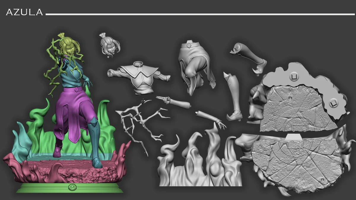 Azula | Fan Art | 3D Printed Resin Model Garage Kit | *Un-Painted* | Inaki Sculpts 6
