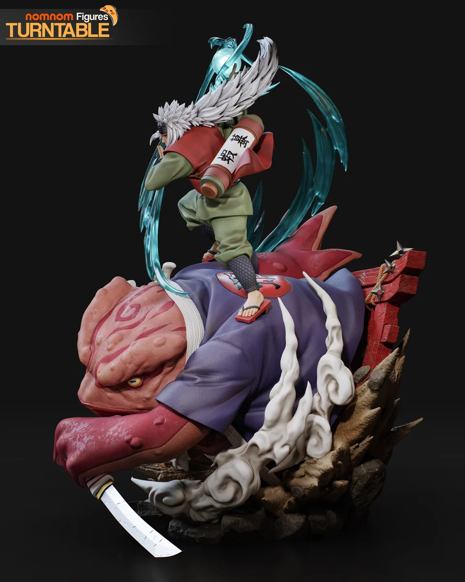 Jiraiya | Fan Art | 3D Printed Resin Model Garage Kit | *Un-Painted* | Nomnom 9
