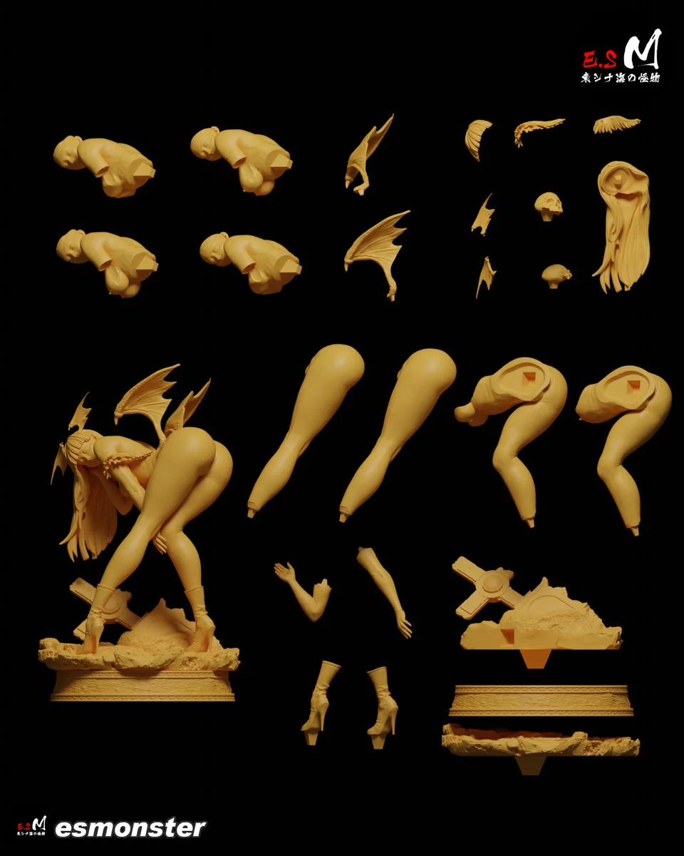 Morrigan v2 | Fan Art | 3D Printed Resin Model Garage Kit | *Un-Painted* | ES Monster 9