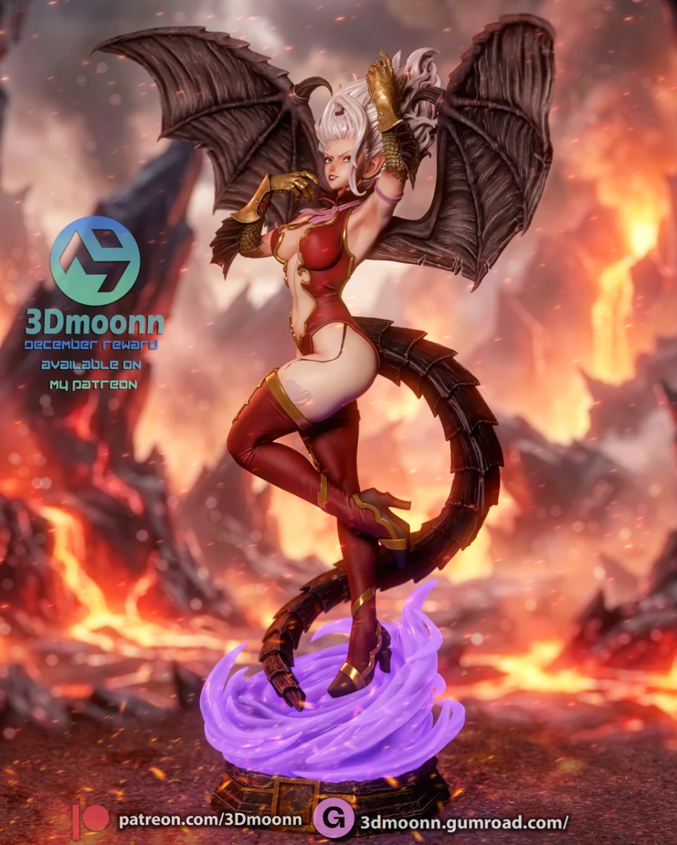 Mirajane Satan Soul | Fan Art | 3D Printed Resin Model Garage Kit | *Un-Painted* | 3DMoonn 6