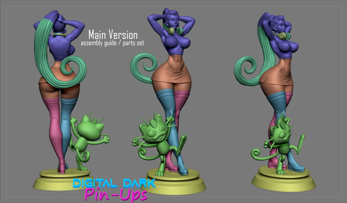 Mean Girl | Fan Art | 3D Printed Resin Model Garage Kit | *Un-Painted* | Digital Dark 5
