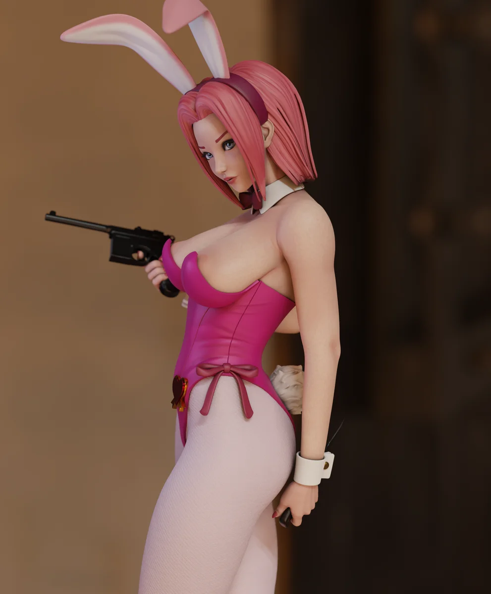 Kallen Bunny | Fan Art | 3D Printed Resin Model Garage Kit | *Un-Painted* | Momoji 3