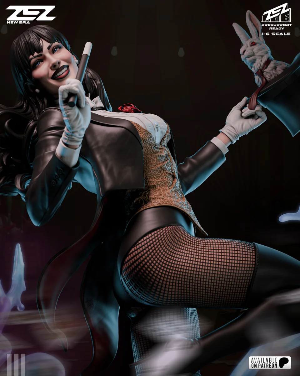Zatanna | Fan Art | 3D Printed Resin Model Garage Kit | *Un-Painted* | ZEZ Studio 6