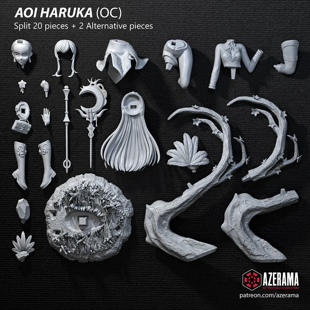 Aoi Haruka | Fan Art | 3D Printed Resin Model Garage Kit | *Un-Painted* | Azerama 3