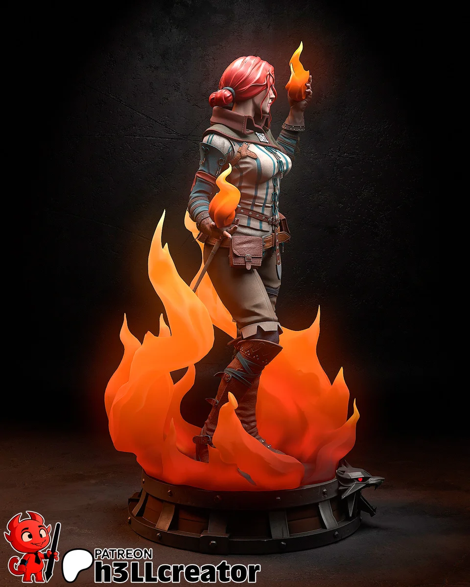 Triss Merigold | Fan Art | 3D Printed Resin Model Garage Kit | *Un-Painted* | H3LL Creator 3