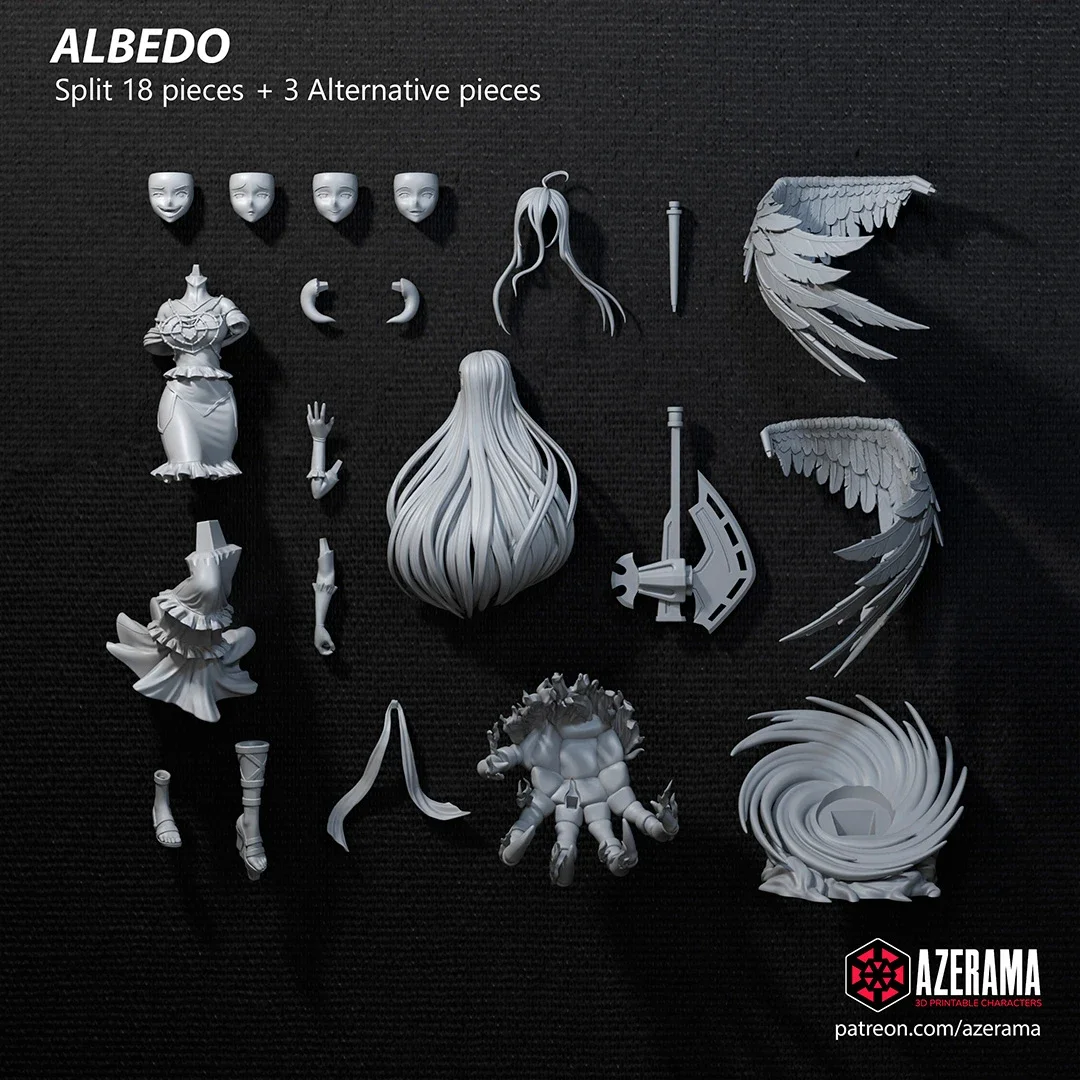 Albedo | Fan Art | 3D Printed Resin Model Garage Kit | *Un-Painted* | Azerama 6
