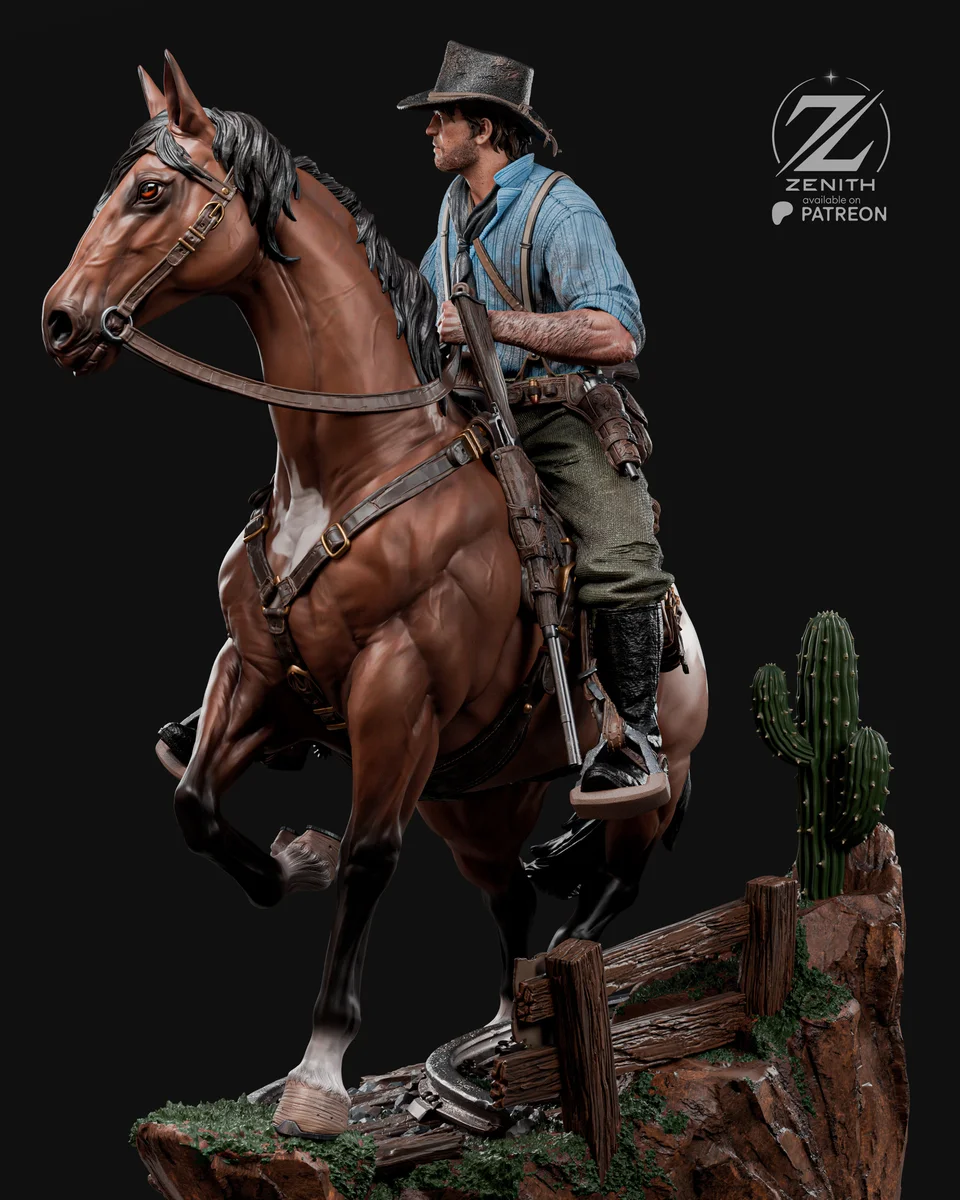 Arthur Morgan | Fan Art | 3D Printed Resin Model Garage Kit | *Un-Painted* | Zenith Studios 7