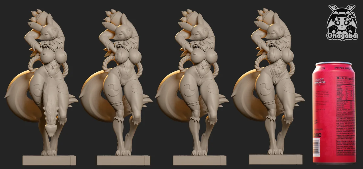 Renamon - Kunoichi | Fan Art | 3D Printed Resin Model Garage Kit | *Un-Painted* | ONAGABA 15